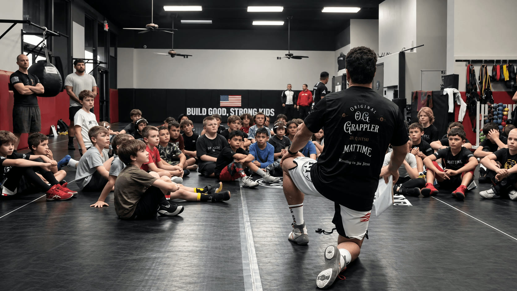 MatTime wrestling team training on the mats