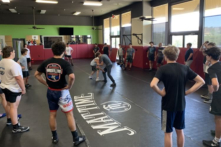 Lee Kemp High School wrestling practice