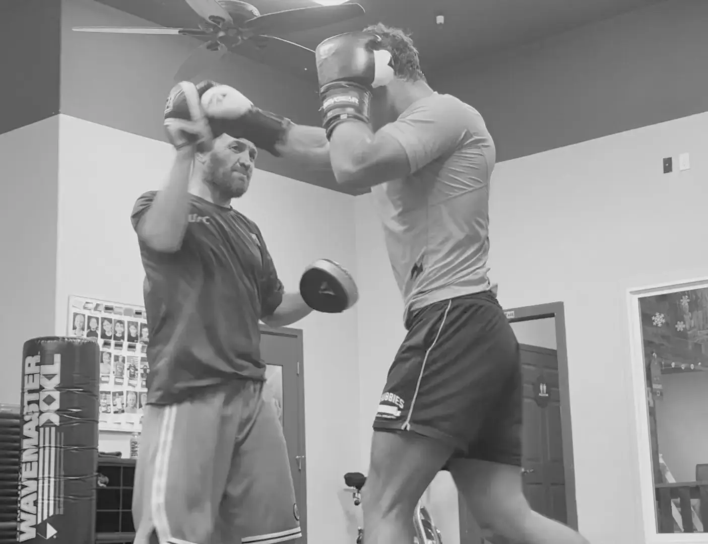 Hitting mitts with coach