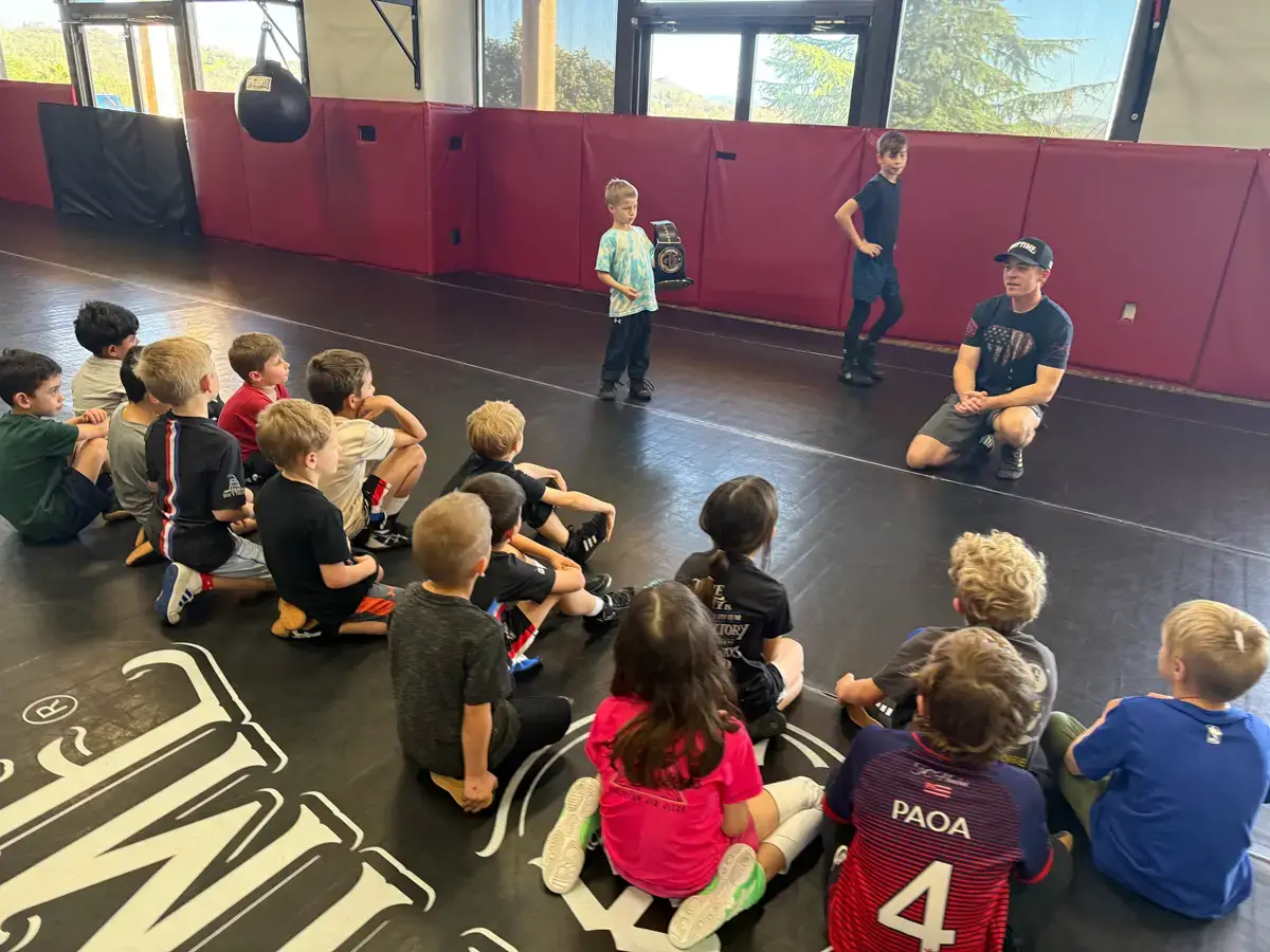 Little kids wrestling practice